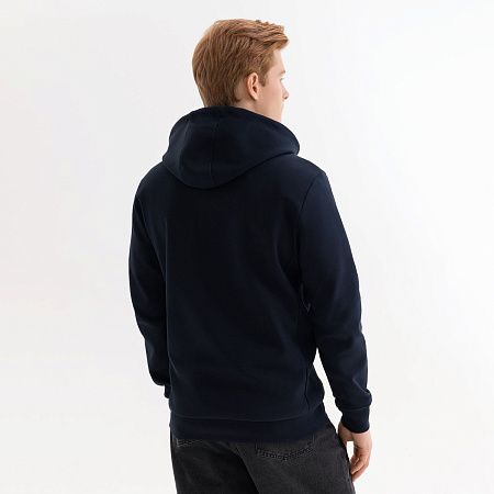 Толстовка на молнии с капюшоном MATEO темно-синяя, размер S/M