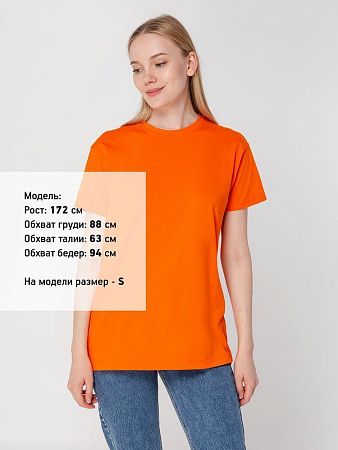 Футболка унисекс T-Bolka 160, оранжевая, размер 4XL