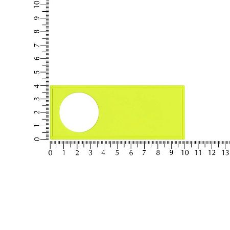Лейбл из ПВХ с вырубкой «Круг», желтый неон